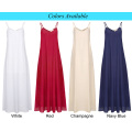 Kate Kasin Sexy Womens Summer Casual suelta correas espaguetis V-Cuello Maxi vestido de la Marina KK000700-4